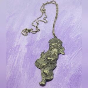 Vintage 1974 International Pewter Drummer Boy Pendant Necklace